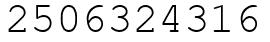 Число 2506324316.