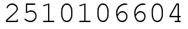 Число 2510106604.