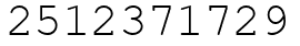 Число 2512371729.