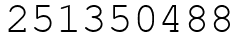 Число 251350488.