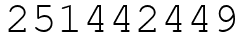 Число 251442449.