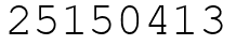 Число 25150413.