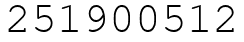 Число 251900512.
