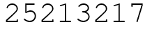 Число 25213217.
