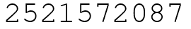 Число 2521572087.