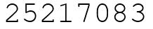 Число 25217083.