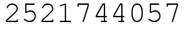 Число 2521744057.