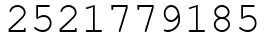 Число 2521779185.