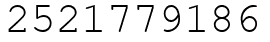 Число 2521779186.