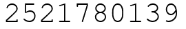 Число 2521780139.