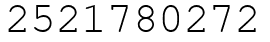 Число 2521780272.