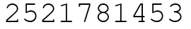 Число 2521781453.