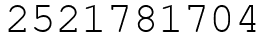 Число 2521781704.