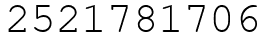 Число 2521781706.