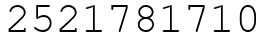 Число 2521781710.