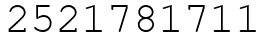 Число 2521781711.