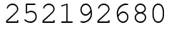 Число 252192680.