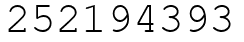Число 252194393.