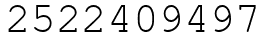 Число 2522409497.
