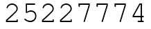 Число 25227774.