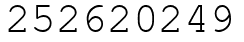 Число 252620249.