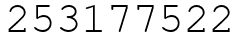 Число 253177522.