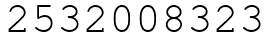 Число 2532008323.