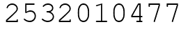 Число 2532010477.