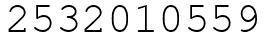 Число 2532010559.
