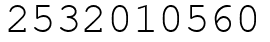 Число 2532010560.