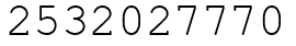 Число 2532027770.