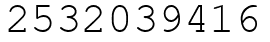 Число 2532039416.