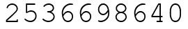 Число 2536698640.