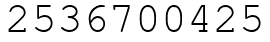 Число 2536700425.