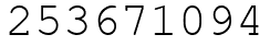 Число 253671094.