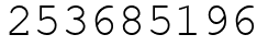 Число 253685196.
