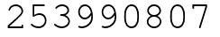 Число 253990807.