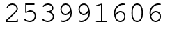 Число 253991606.