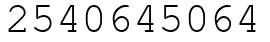 Число 2540645064.
