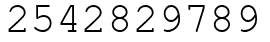 Число 2542829789.