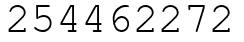 Число 254462272.