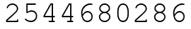 Число 2544680286.