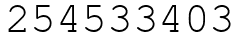 Число 254533403.