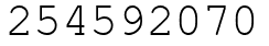 Число 254592070.