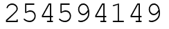 Число 254594149.