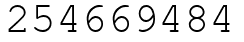 Число 254669484.