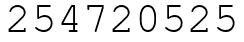 Число 254720525.