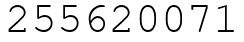 Число 255620071.