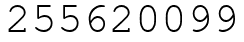 Число 255620099.