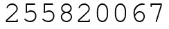 Число 255820067.